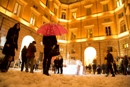 Ore 19 nel cortile di Palazzo Braschi: appuntamento con la neve