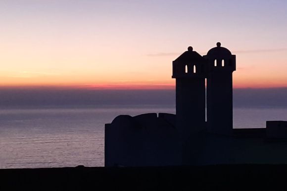 Ischia d’inverno al tramonto