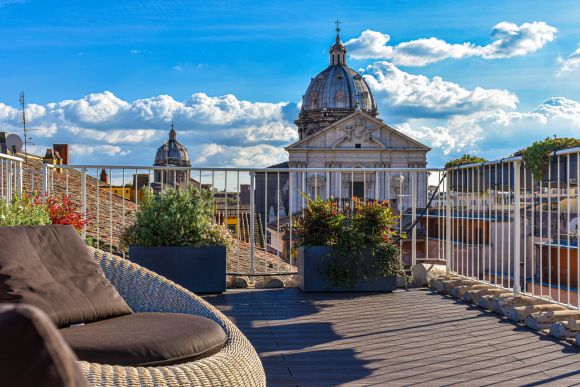 Roma. La terrazza di Palazzo Navona