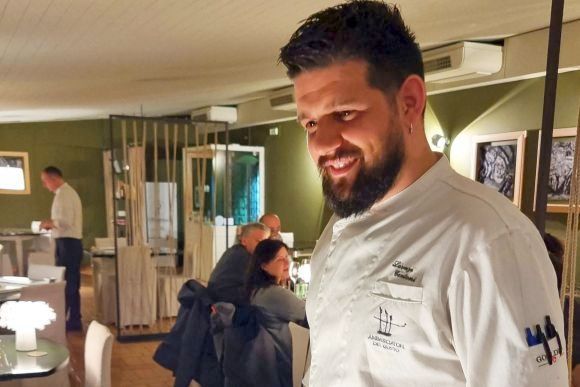 Assisi, chef  Lorenzo Cantoni, ristorante  “Il Frantoio”, foto Paolo Gianfelici