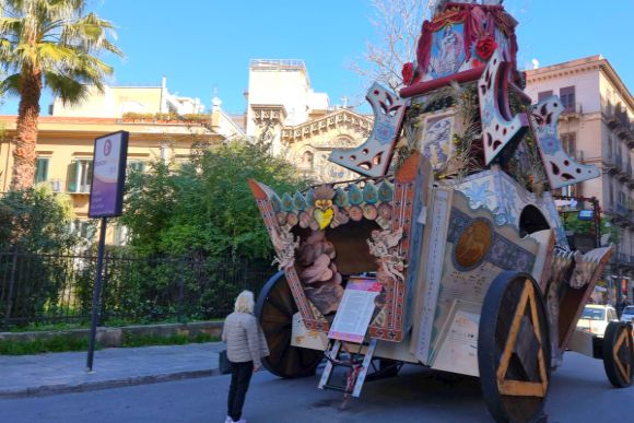 Palermo, carro trionfale di Santa Rosalia, foto TiDPress